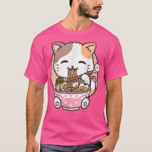 Camiseta Ramen Cat Kawaii Anime Cat Ramen Lover Kawaii Neko