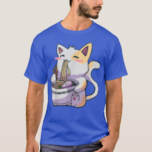 Camiseta Ramen Cat Kawaii Anime Comida Japonesa Raparigas T