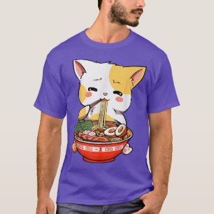 Camiseta Ramen Cat Kawaii Anime Comidas Japonesas