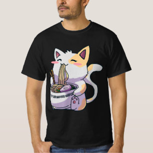 Camiseta Ramen Cat Kawaii Anime Gift Japonês