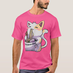 Camiseta Ramen Cat Kawaii Anime Gift Japonês