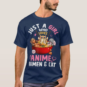 Camiseta Ramen Cat Kawaii Anime Japonês Neko Bowl Otaku Não