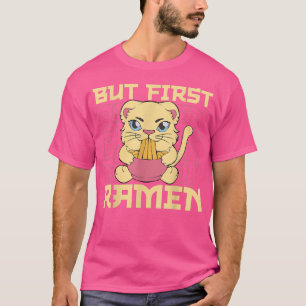 Camiseta Ramen Cat Kawaii, Gato de Animação Engraçado com N