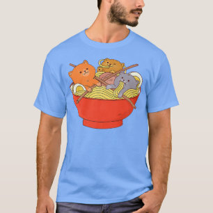 Camiseta Ramen Cat Kawaii Neko Anime Otaku Cats Japonês Não