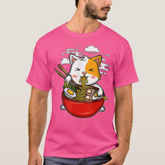 Camiseta Ramen Cat Neko Anime Kawaii Japonês Merch Gift Gi
