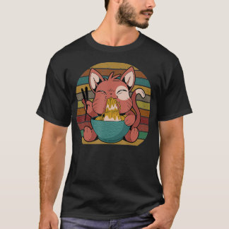 Camiseta Ramen Cat Neko Anime Kawaii Japonês Merch Gifts d