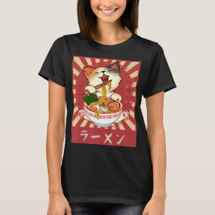 Camiseta Ramen Cat Neko Anime Kawaii Japonês Merch Gifts G