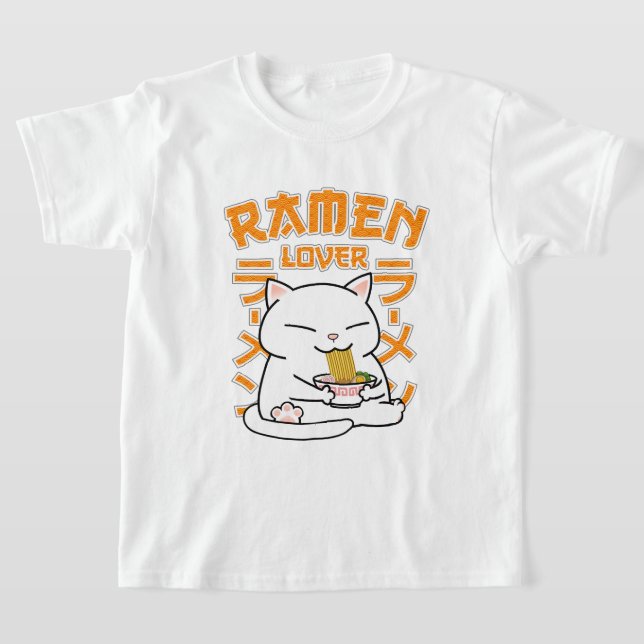 Camiseta Ramen Cat Ramen Lover Japonês (Postura )