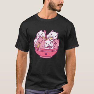 Camiseta Ramen Cat T Kawaii Anime Tee Gift Japonês