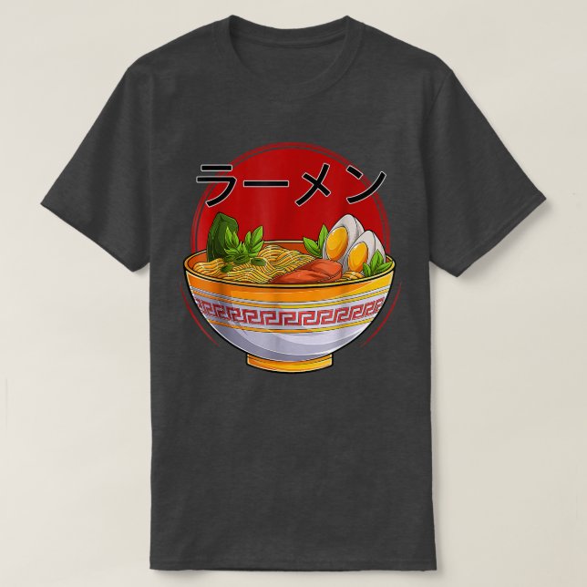 Camiseta Ramen Cats Neko Kawaii Anime Noodles Japoneses Pre (Frente do Design)