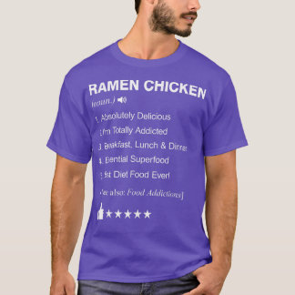 Camiseta Ramen Chicken Definition Significando Engraçado