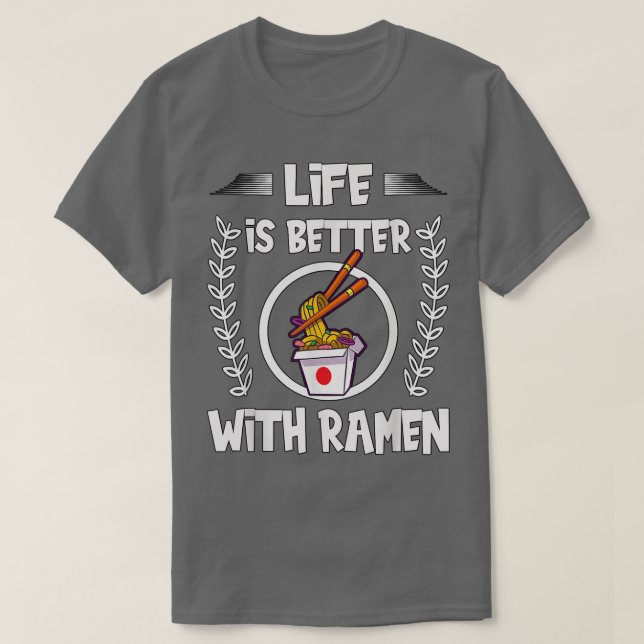 Camiseta Ramen Com Chopsticks Para As Mulheres A Vida É Mel (Frente do Design)
