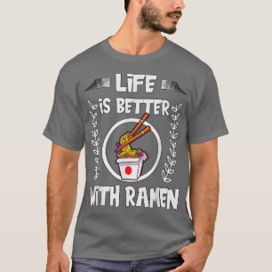 Camiseta Ramen Com Chopsticks Para As Mulheres A Vida É Mel
