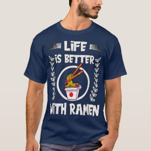 Camiseta Ramen Com Chopsticks Para As Mulheres A Vida É Mel