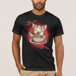 Camiseta Ramen Comendo Cat