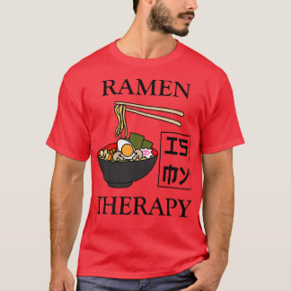 Camiseta Ramen Como Terapia Irônica Dizendo Nodles Japonese
