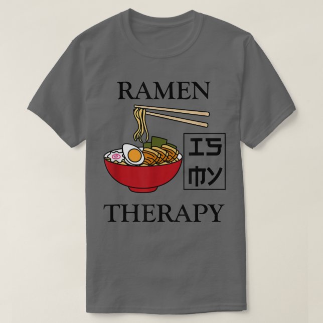 Camiseta Ramen como Therapy Ironic Japan Comida Bowl (Frente do Design)