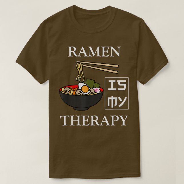 Camiseta Ramen como Therapy Japonês Noodle Bowl  (Frente do Design)