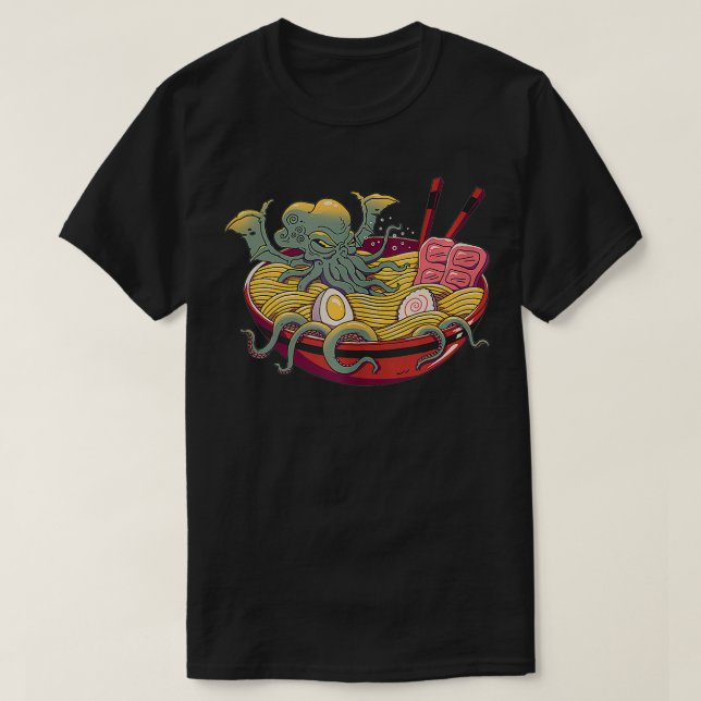 Camiseta Ramen Cthulhu (Frente do Design)