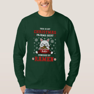 Camiseta Ramen de Anime Kawaii de Pijama de Natal