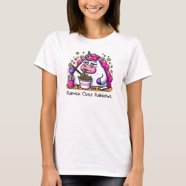 Camiseta Ramen de Comida Unicorn (Frente)