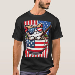 Camiseta Ramen de Gato da América Cega