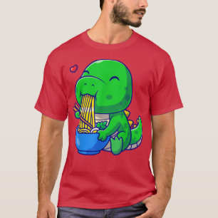 Camiseta Ramen Dinosaur Kawaii Anime Comida Japonês Gift Gi