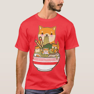 Camiseta Ramen Dog Shiba Inu Japanese Kawaii Cute Anime Pup