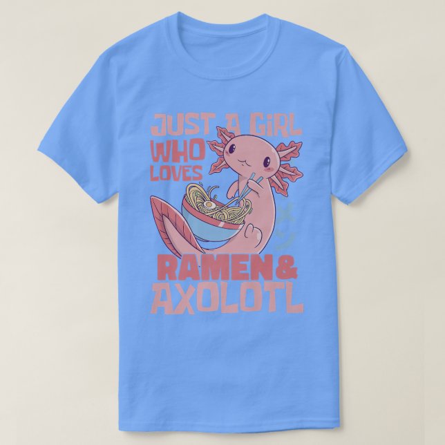 Camiseta Ramen E Axolotl Lover Funny 1312 (Frente do Design)