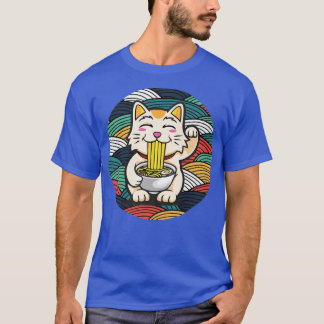 Camiseta Ramen E Gatos, Animação Japonesa Para Homens, Retr
