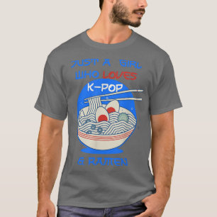 Camiseta Ramen e K-Pop Engraçado para Meninas Teen