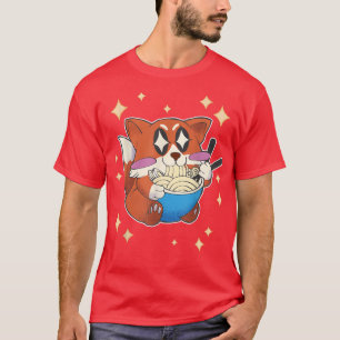Camiseta Ramen Fox Anime Manga Graphic Japão Animal Cute Ka