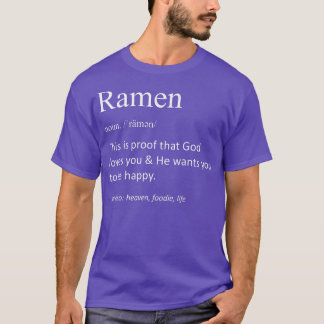 Camiseta Ramen Funny Definition Funny Ramen Japonês Comida 