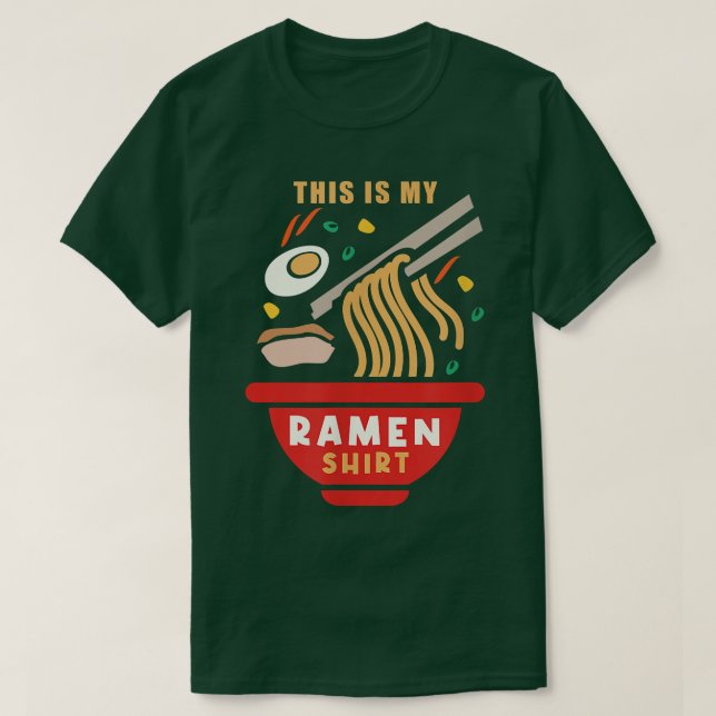 Camiseta Ramen Funny Dizendo Comida Japonesa Com Ventilador (Frente do Design)