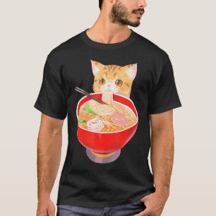 Camiseta Ramen Gato Kawaii Neko Anime Japonês