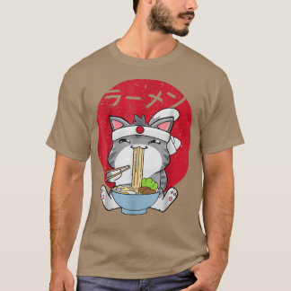 Camiseta Ramen Gats Japonês Anime Kawaii Gift 