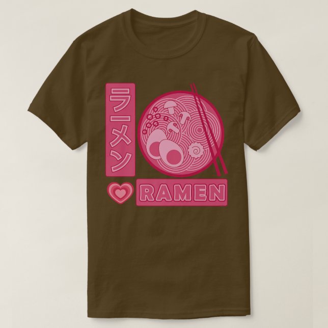 Camiseta Ramen Girl ama Anime Ramen Japonês1565 (Frente do Design)