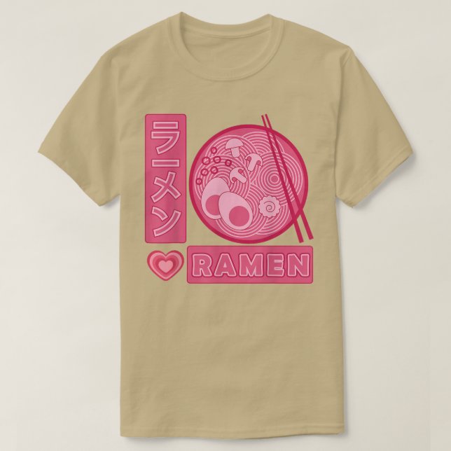 Camiseta Ramen Girl Loves Anime Ramen Japanese  (Frente do Design)