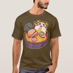Camiseta Ramen Hamster Kawaii Anime Gift Japonês