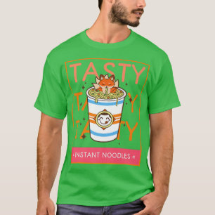 Camiseta Ramen Instantâneo Noodle Fo Kawaii