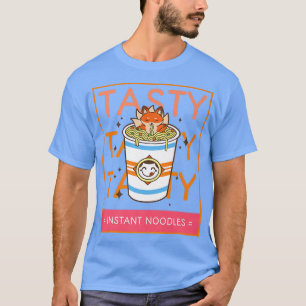 Camiseta Ramen Instantâneo Ramen Fox Kawaii