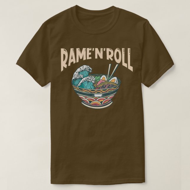 Camiseta Ramen Japan Kawaii Noodle Bowl Pun Kanagawa Wave 9 (Frente do Design)