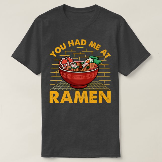 Camiseta Ramen Japonês Comida De Tee Lover Cute Engraçado18 (Frente do Design)