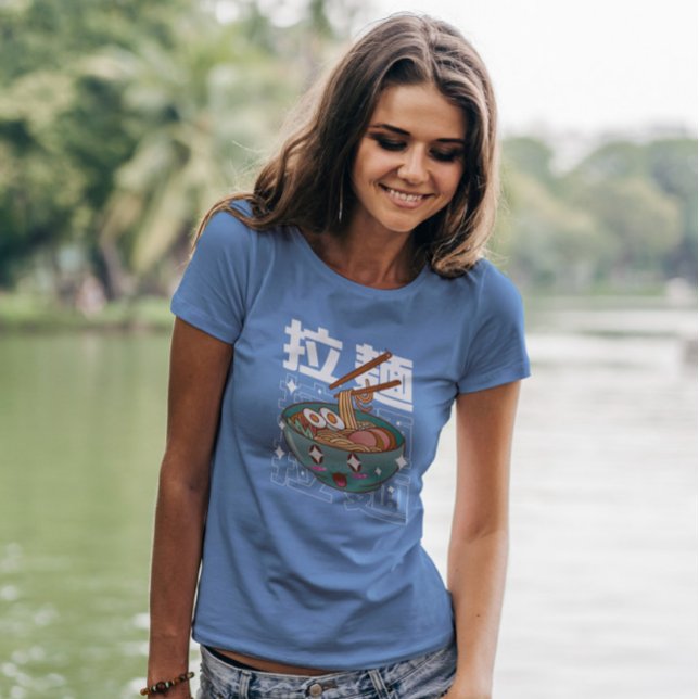 Camiseta Ramen Japonês Comida Kawaii (Criador carregado)