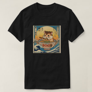 Camiseta Ramen Japonês Engraçado Kawaii hamster bebê Anime