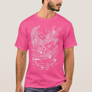 Camiseta Ramen Japonês Linha de Comida de Sopa Art 1367