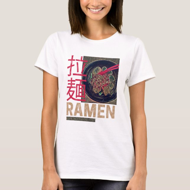 Camiseta Ramen Japonês Noodle Anime Vintage (Frente)