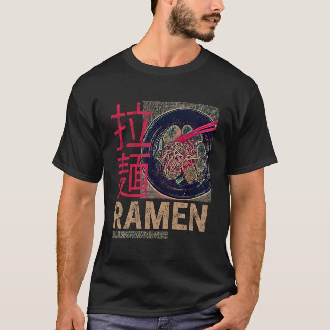 Camiseta Ramen Japonês Noodle Anime Vintage (Frente)