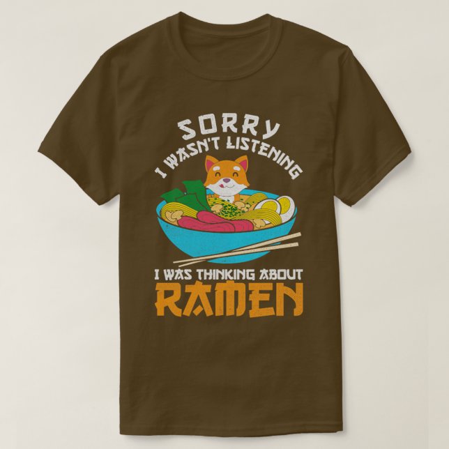 Camiseta Ramen Japonês Noodles Encantado Quote Ramen (Frente do Design)