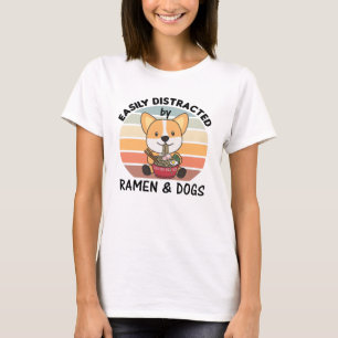 Camiseta Ramen Japonês Noodles Sweet Corgi Come Ramen